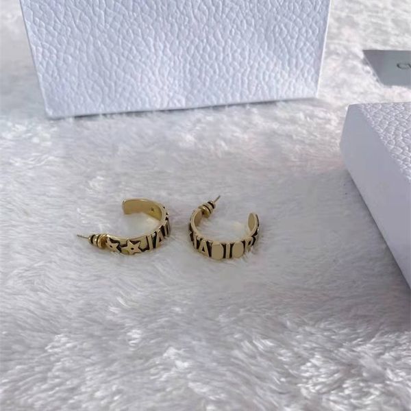 

70% off outlet online six letter 2021 style and personalized earrings, Golden