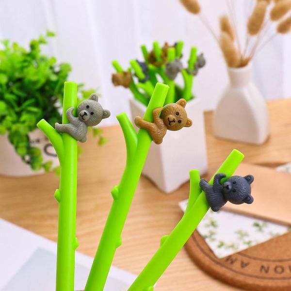 

gel pens 1 pieces korea cute cartoon koala pen 0.5mm black ink creative ballpoint school office stationery supplies writing tool