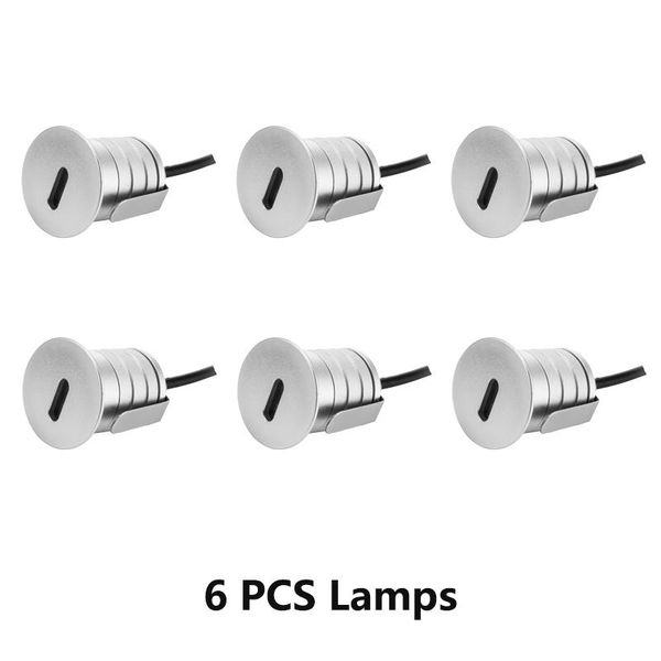 

wall lamp 6pcs 1w led recessed stair light dc12v indoor corner lights waterproof step decoration hallway staircase lamps