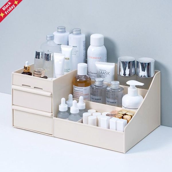 

large capacity cosmetic storage box makeup drawer organizer jewelry nail polish container desksundries boxes & bins