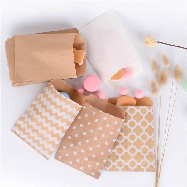 

gift wrap 25pcs popcorn bags kraft paper bag candy biscuit giftwrapping baked goods favour for gifts
