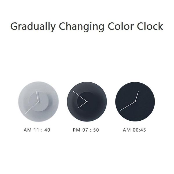 

wall clocks creative gray to black gradually changes color clock