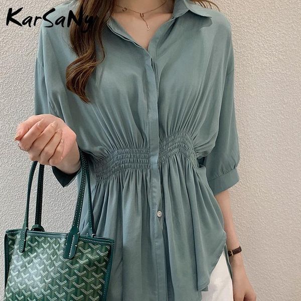 

karsany womens plus size and blouses chiffon tunics white woman 2021 women summer tunic kore women's & shirts