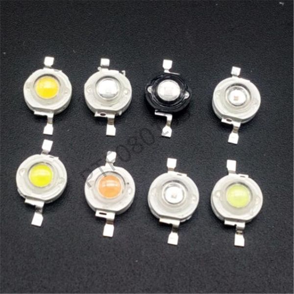 

light beads 10pcs 1w 3w led diodes chip cold white natural sun warm purple violet ice blue cyan full spectrum for lighting
