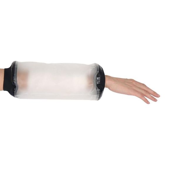 

wrist support picc line protector arm cast cover waterproof tpu shower bandage for chemotherapy bath watertight protection, Black;red