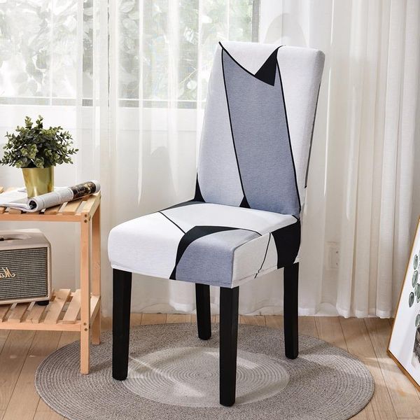 

chair covers geometric spandex cover elastic slide dining room kitchen wedding banquet el