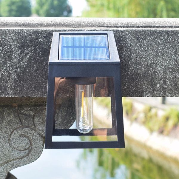 Солнечная настенная легкая вольфрамовая лампа датчик на открытом воздухе украшения сад двор бытовой водонепроницаемый IP65 теплый свет