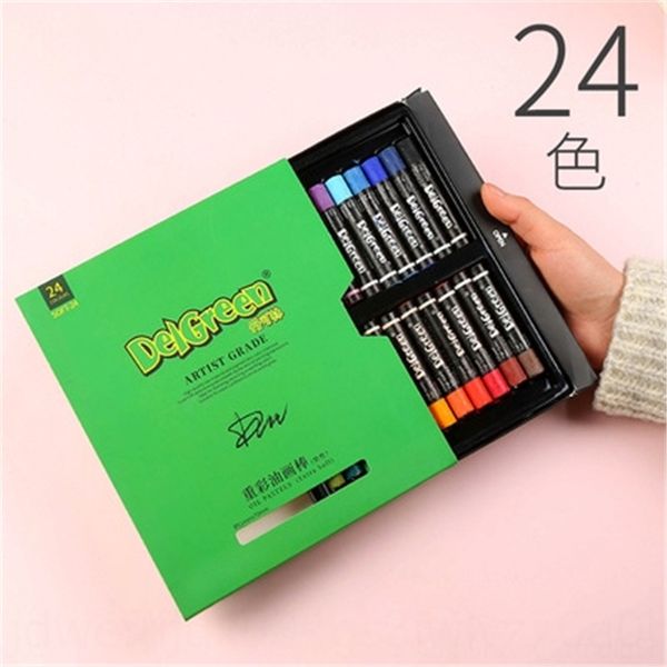 

qc9 dankelin second generation heavy stels stelsoil stick oil stick 24 36 color painting pens monochrome heavy color children's inting, Black;red