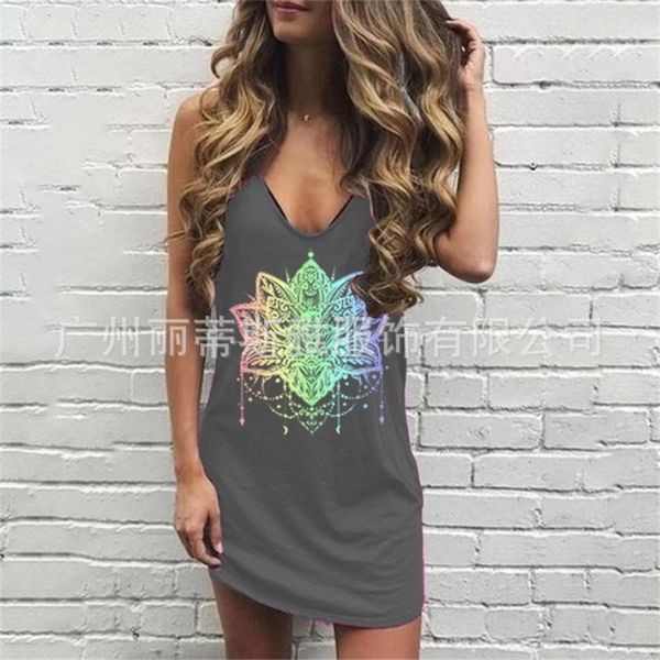 

factoryg9uw 2020 summer temperament women's sleeveless round neck new one step dress, White;black