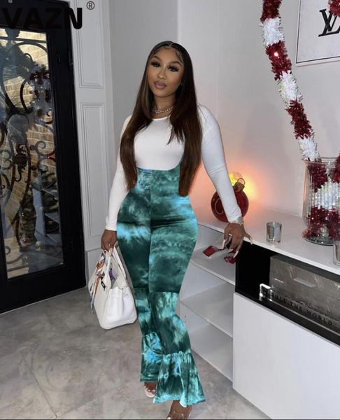 

autumn tie dye print bandage bodycon fashion lady beach style jumpsuit holiday shinny jumpsuits women's & rompers, Black;white