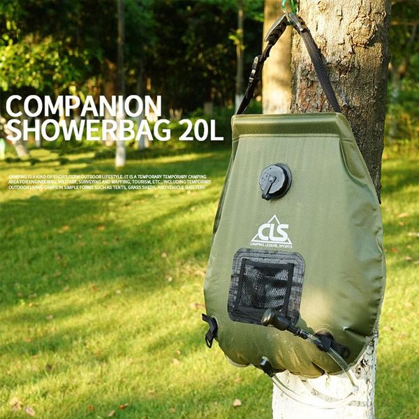 

outdoor shower bag camping solar water portable sunbathing 20l storage bags
