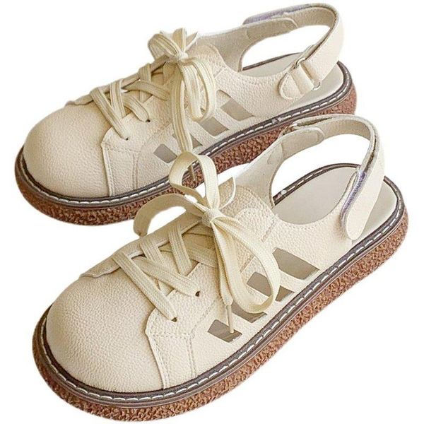 

sandals women's shoes, thick-soled platform sandals, hollow, breathable and comfortable, student japanese summer shoes, Black