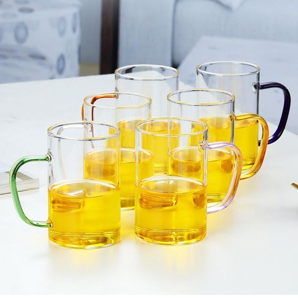 

wine glasses design colorful ear glass mug handmade simple coffee cup for water tumbler gift drinkware kitchen supplies
