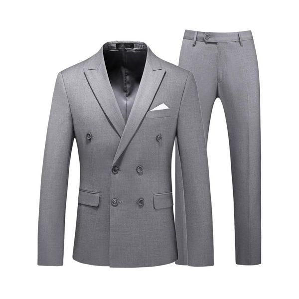 

men's suits & blazers mens double breasted slim fit 2 pieces blazer and suit pants, White;black