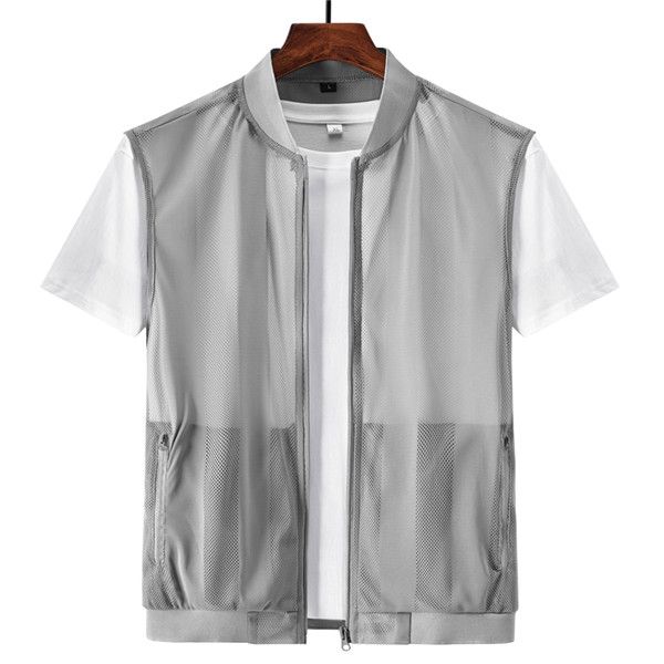 Sommeroberbekleidung Mesh Schnelltrocknende Westen Männliche atmungsaktive Multi-Pocket-Bergsteiger-Angelweste Plus Size Work Ärmellose Jacke Herrenbekleidung