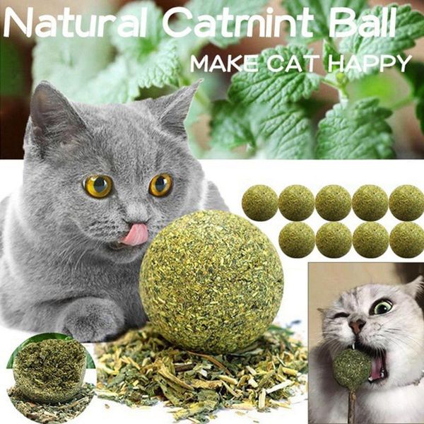 

pet cat catnip toys edible ball safety healthy mint cats home chasing game toy products clean teeth the stomach