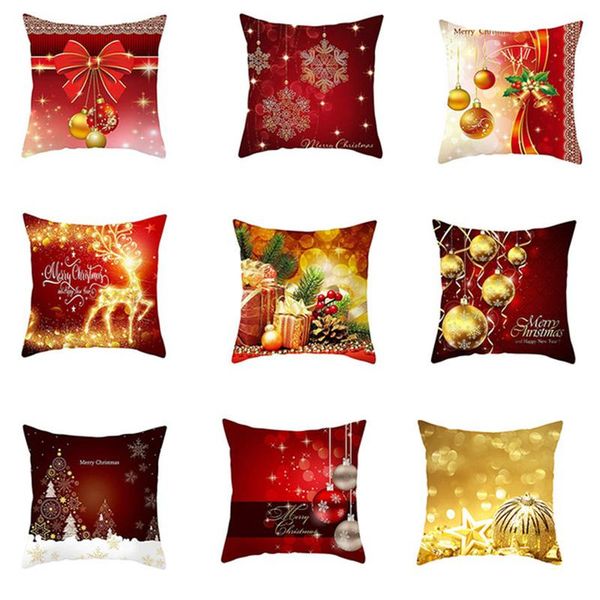 

cushion/decorative pillow merry christmas pillowcase decorations for home 2021 xmas cases gifts decor happy year cushion
