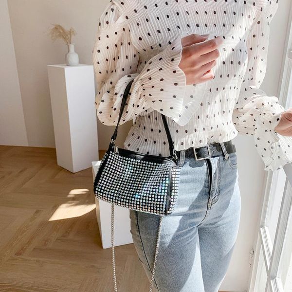 

bag 2021 fashion female messenger shoulder young ladies rivet small solid color simple versatile style totes