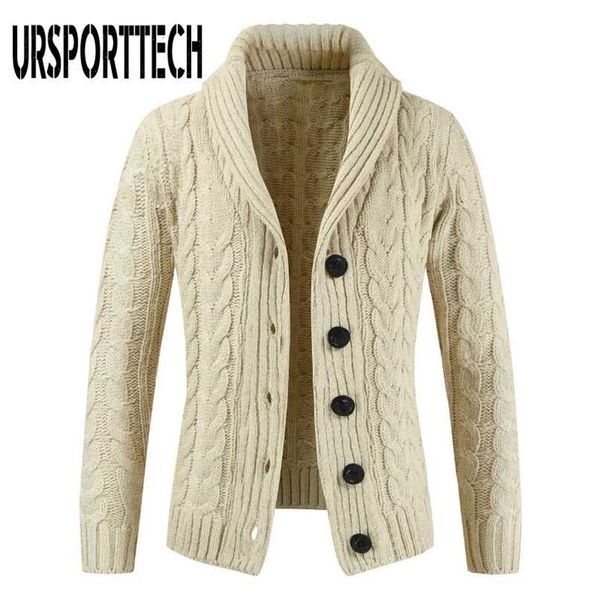 

cardigan sweater men thick slim fit sweater coat jumpers knitwear autumn korean style casual mens sweaters 211102, White;black