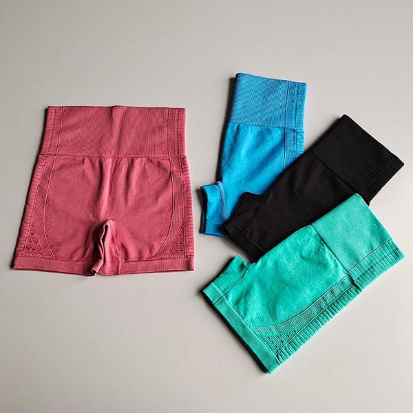 

running shorts seamless women high waist fitness workout yoga push up hip super stretchy sports gym, Black;blue