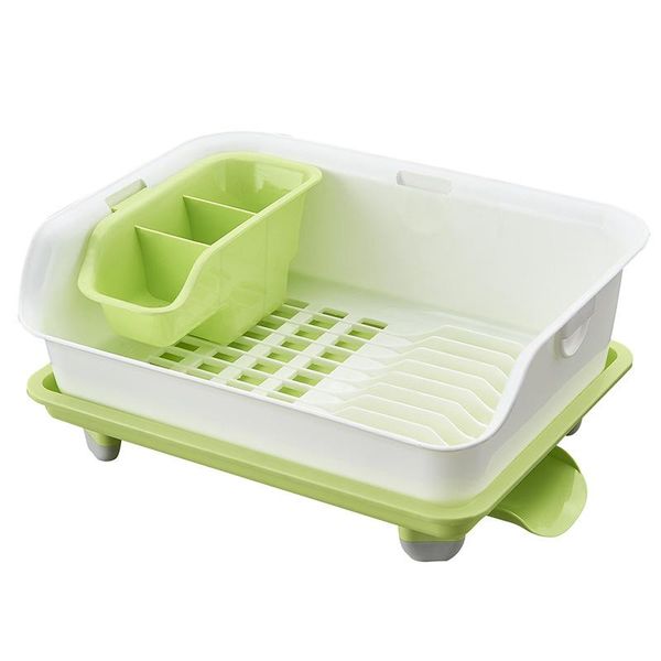 

double layer dish drying rack storage drain kitchen shelf tableware holder cup bowl organizer tray household & organization