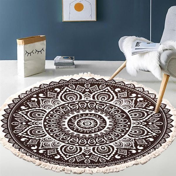 

carpets modern non-slip round area rug soft carpet floor mat living room bedroom study home decor anti-slip bohemian style tapis cuisine