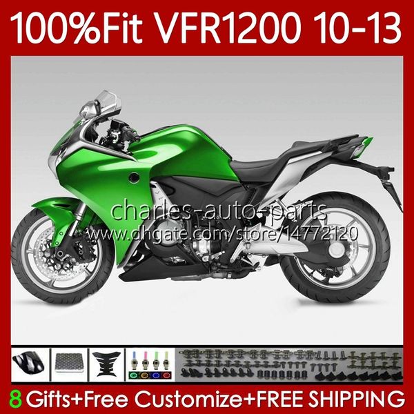 Karosserieeinspritzung für HONDA Crosstourer VFR1200F VFR Glanzgrün 1200 RR CC 2010 2011 2012 2013 76No.104 VFR1200RR VFR-1200 10-13 VFR1200X VFR1200 F X 10 11 12 13 Verkleidung