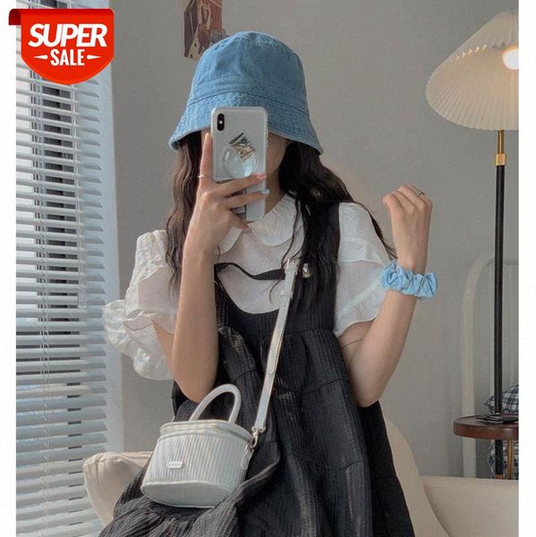 

small man with suspender dress, female western style, sweet, age-reducing vest skirt, two-piece suit, skirt dress #jh9m, White;black
