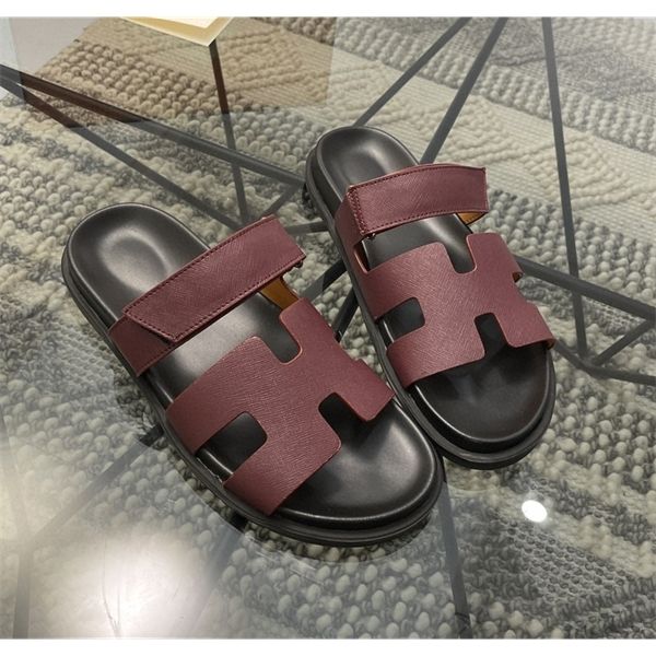 

summer new toothpick leather cross sandals chaoren guangzhou high end leather slippers 70% off factory store online sale, Black