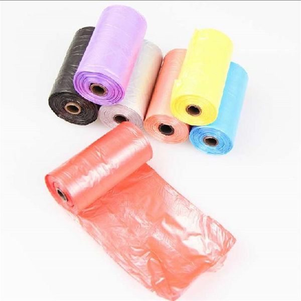 

dog car seat covers 10 rolls/150pcs colorful degradable pet poop bags waste cat pick up clean bag garbage cleaner