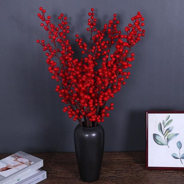 

decorative flowers & wreaths simulation holly fruit christmas rich lucky small red housewarming home decoration berr