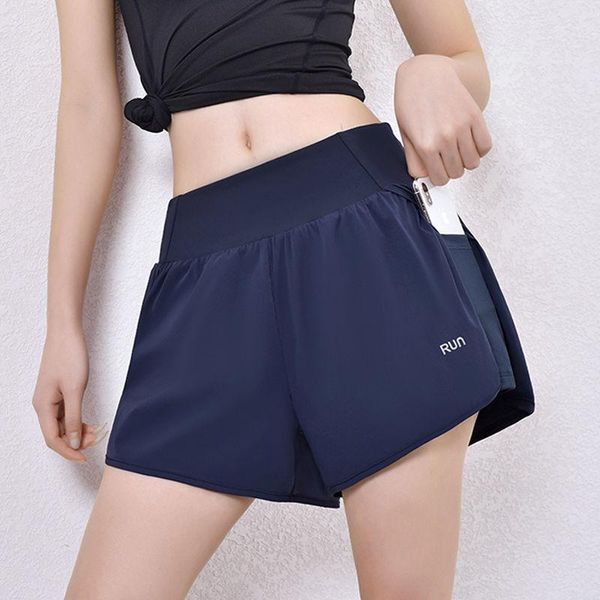 

running shorts summer sports women fitness pants loose high waist yoga slimming outer wear breathable quick-drying casual, Black;blue