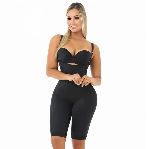 

women's shapers fajas colombianas invisible postpartum girdle waist trainer body shaper shapewear bodysuit, Black;white