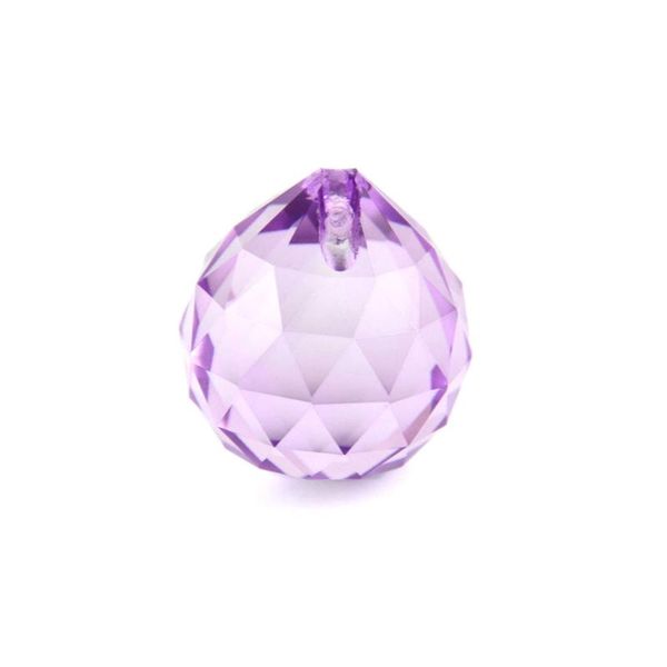 

40mm 10pcs lilac feng shui faceted decorating crystal ball (lilac) chandelier prism glass parts