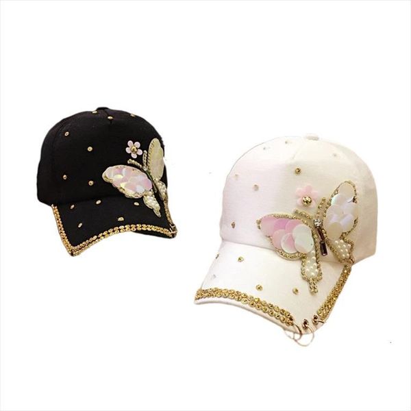 

women casual hip hop baseball caps ajustable with iron ring men punk sequins glitter rhinestone sun hats, Blue;gray