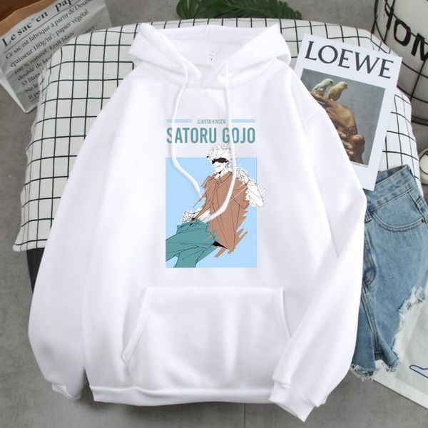 

men's hoodies & sweatshirts cool anime gojo satoru hoody japanese letters male big size street fashion men punk korean pullover for men, Black