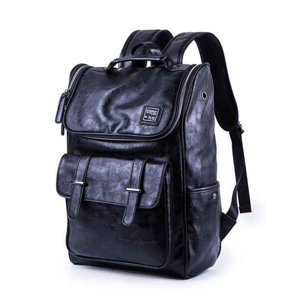 

backpack brand fashion men multifunction travel leather casual large capacity laphandbags male hike bags