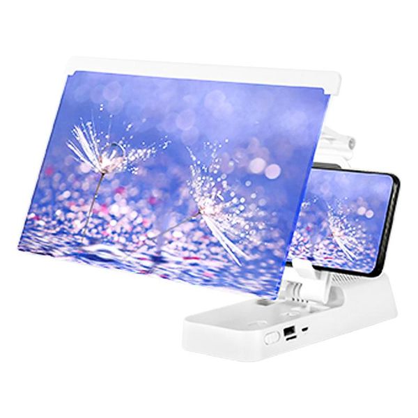 

portable speakers with speaker gifts 3d hd gaming deskcompatible for movies projection mobile phone screen magnifier holder
