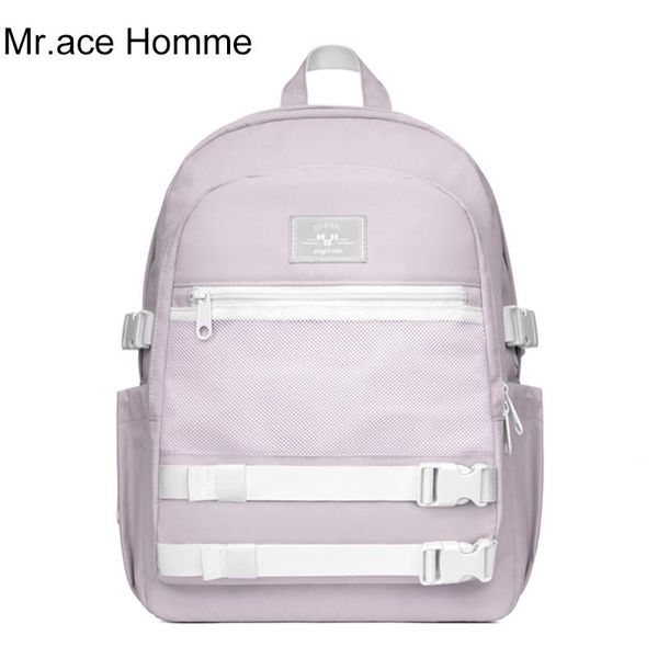

cute purple 14inch multilayer lapbackpack women waterproof kawaii fashion school girl college bag travel bagback