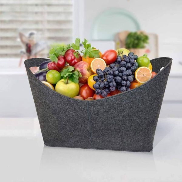 

storage bags 2 colors firewood basket felt log bag foldable toy holder hamper multi-purpose wood carrier with handle