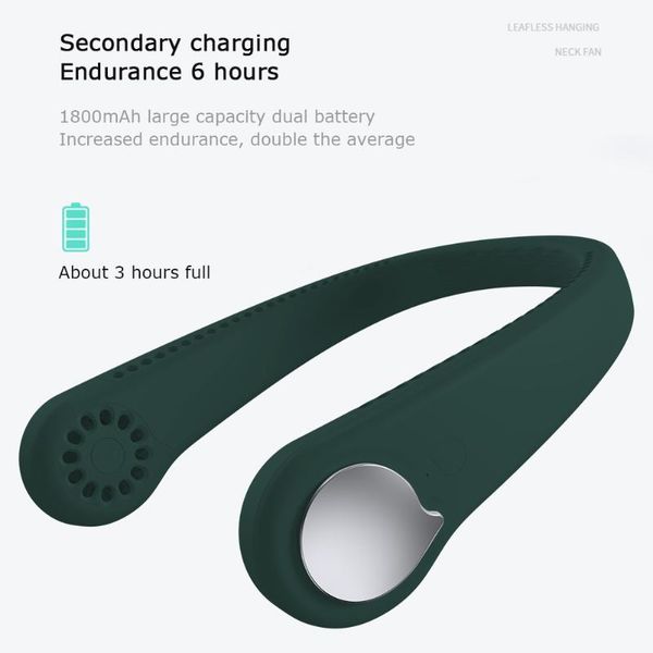 

electric fans mini neck fan usb rechargeable outdoor sports portable bladeless mute wearable air cooler summer radiator