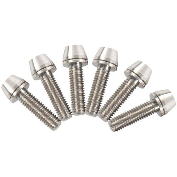 

titanium bicycle stem bolt mountain bike ultralight bolts tapered head screw + washer gasket-silver water bottles & cages