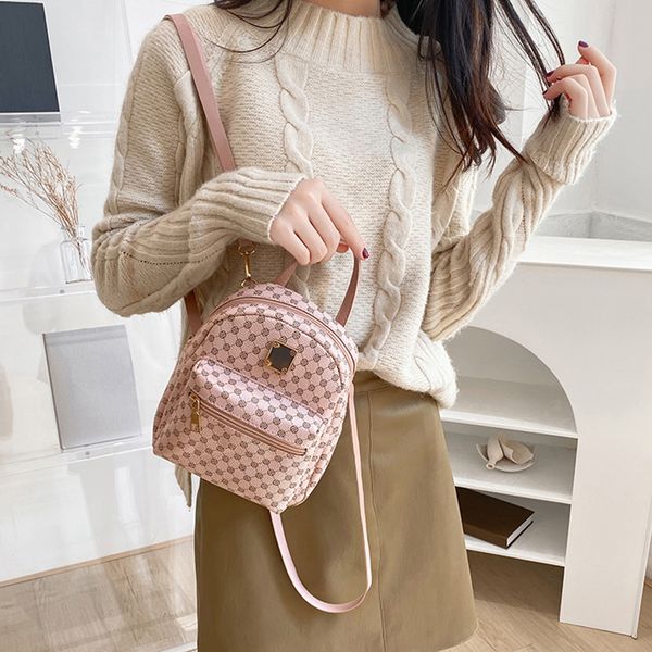 

pink sugao designer backpack women travel bags student school bags luxury shoulder tote crossbody bag purse pu material new fashion backpack