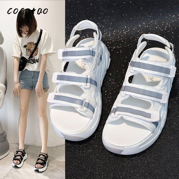 

sandals women 2021 summer daddy thick bottom wild fashion sports soft light and comfortable ins tide, Black