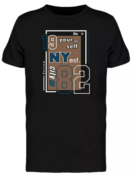 

get yourself urban graphic tee men's -image by shutterstock, White;black