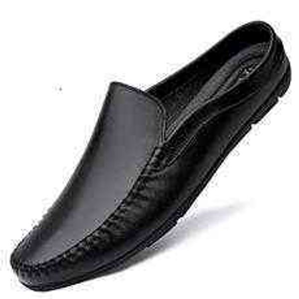 

tangzuo 0318 baotou half tow leather shoes, , 37-46, Black
