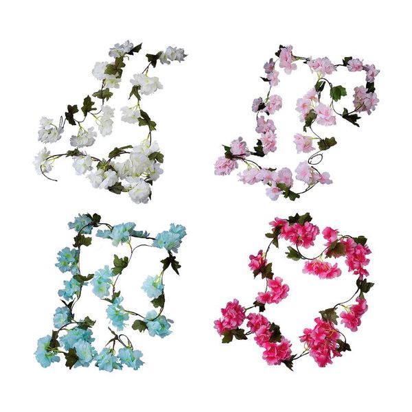 

decorative flowers & wreaths 2.3m artificial flower vine christmas garland for wedding home room decoration spring autumn garden arch diy fa