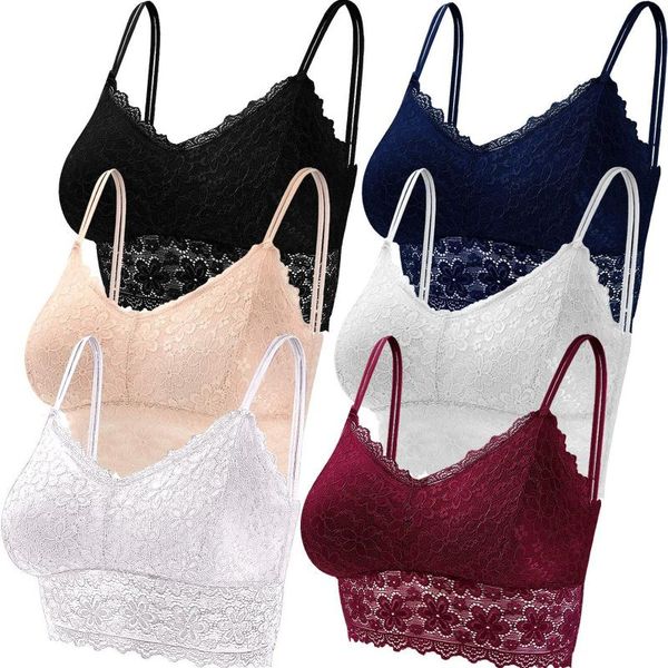 

pieces v neck bra seamless lace suspender vest with chest mat sports brassiere women lingerie intimates yoga outfit