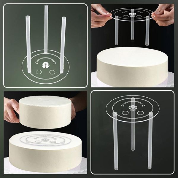

other bakeware cake stacking kit transparent plastic pin stick with separating plate round dessert stand