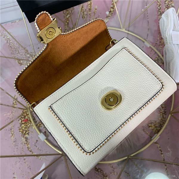 

2022 women's handbag leather messenger bag flip wallet crisscross letter handbags